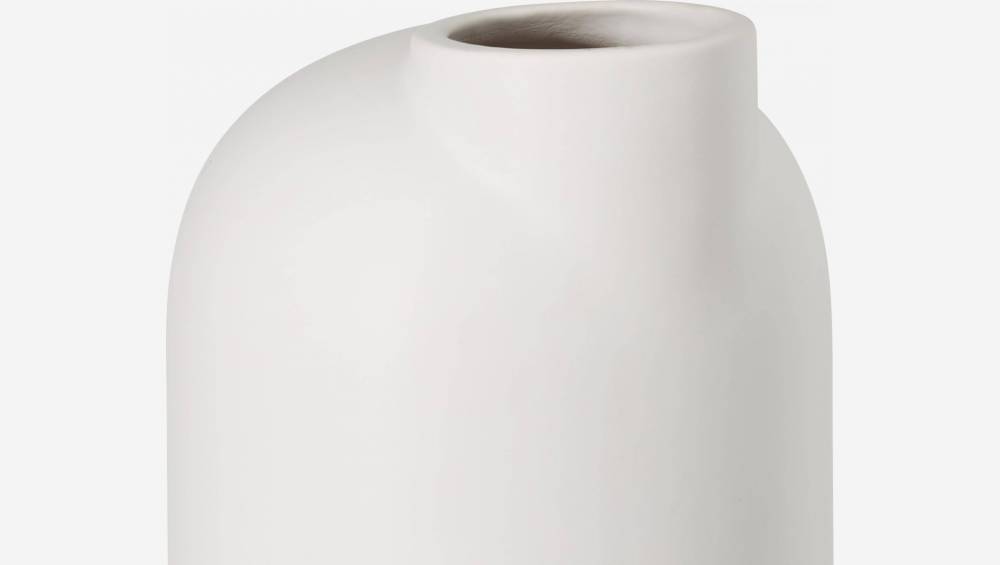 Vaas van aardewerk - 13 x 36 cm - Wit
