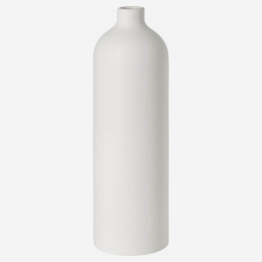 Vase aus Fayence - Weiß