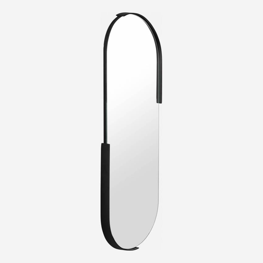Rechteckiger Spiegel aus Glas - 76 x 25 cm - Schwarz