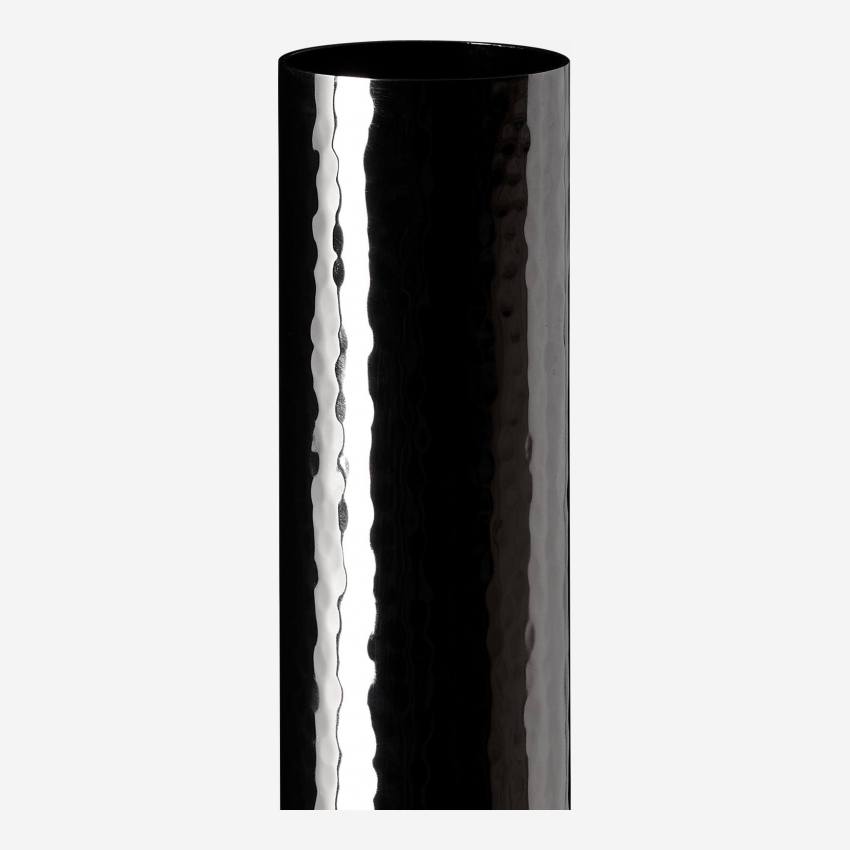 Vase aus Edelstahl - 35,5 cm - Schwarz
