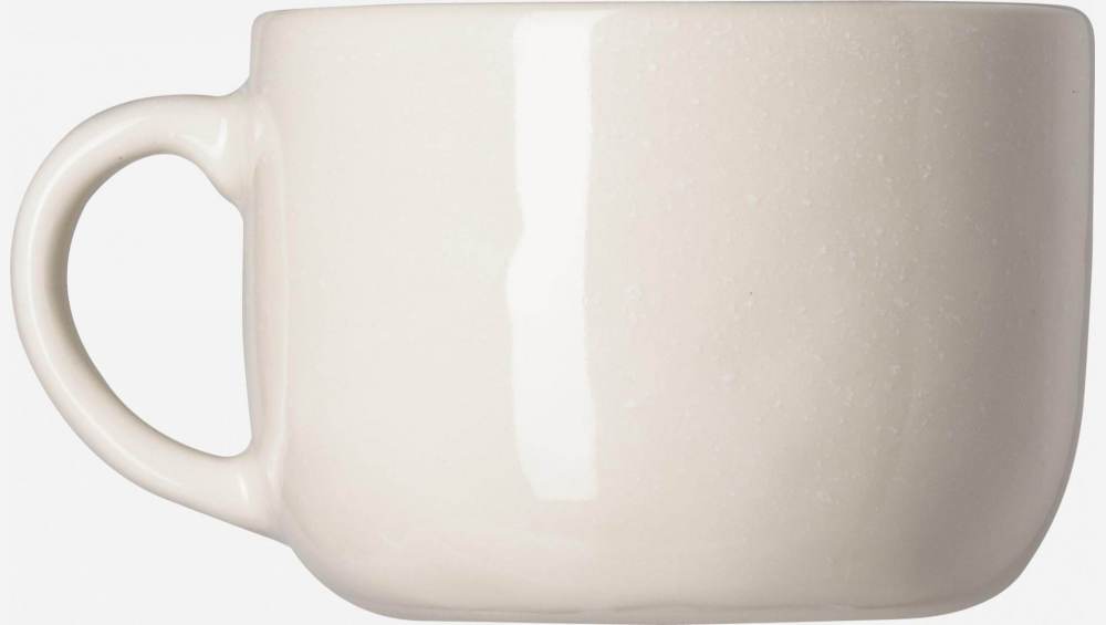 Tasse aus Sandstein - 350 ml - Weiß getupft