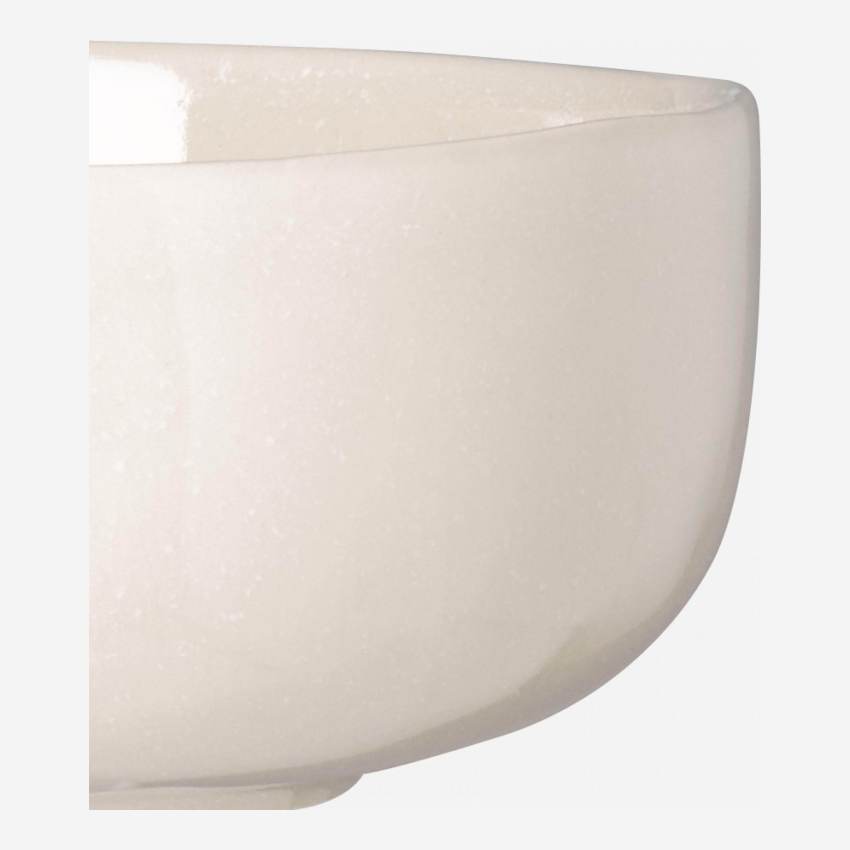 Schale aus Sandstein - 15,5 cm - Weiß getupft