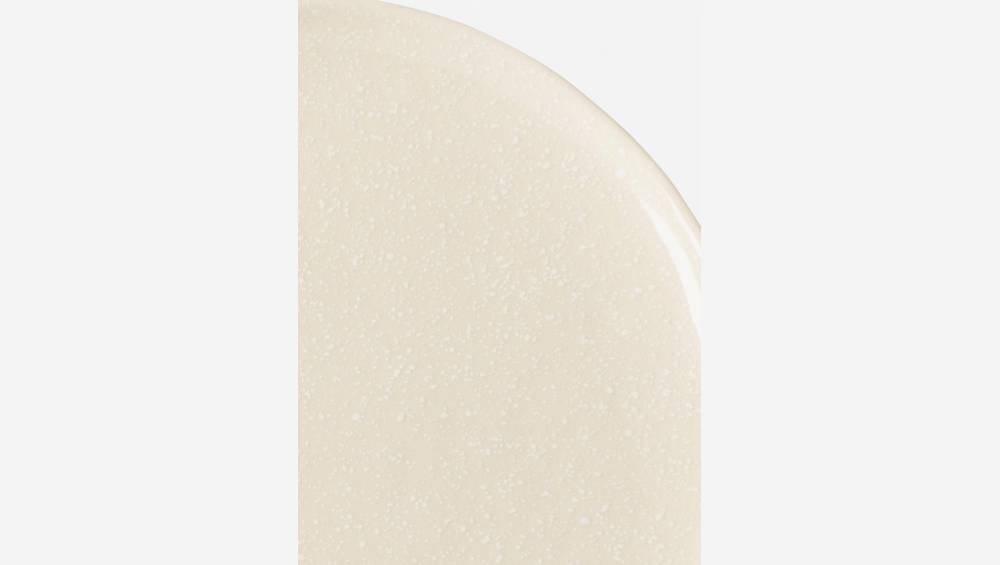 Dessertteller aus Sandstein - 22 cm - Weiß getupft