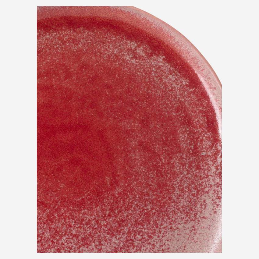 Dessertteller aus Sandstein - 22 cm - Rot