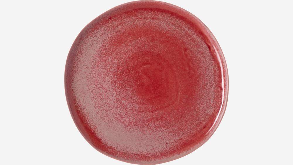 Plato llano de gres - 26,5 cm - Rojo