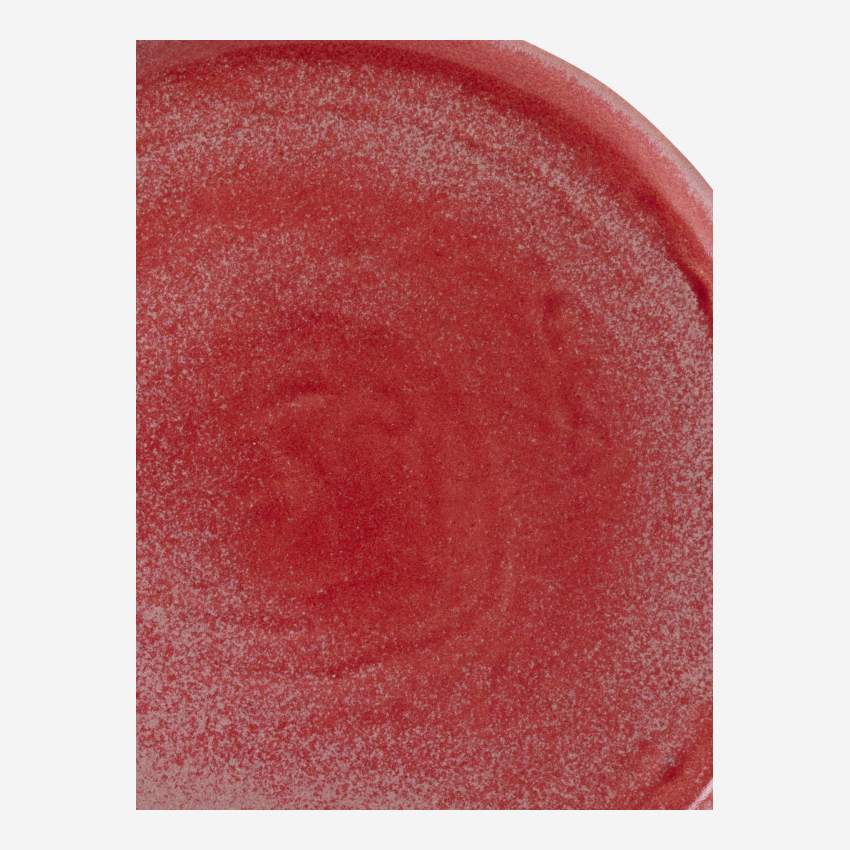 Plato llano de gres - 26,5 cm - Rojo