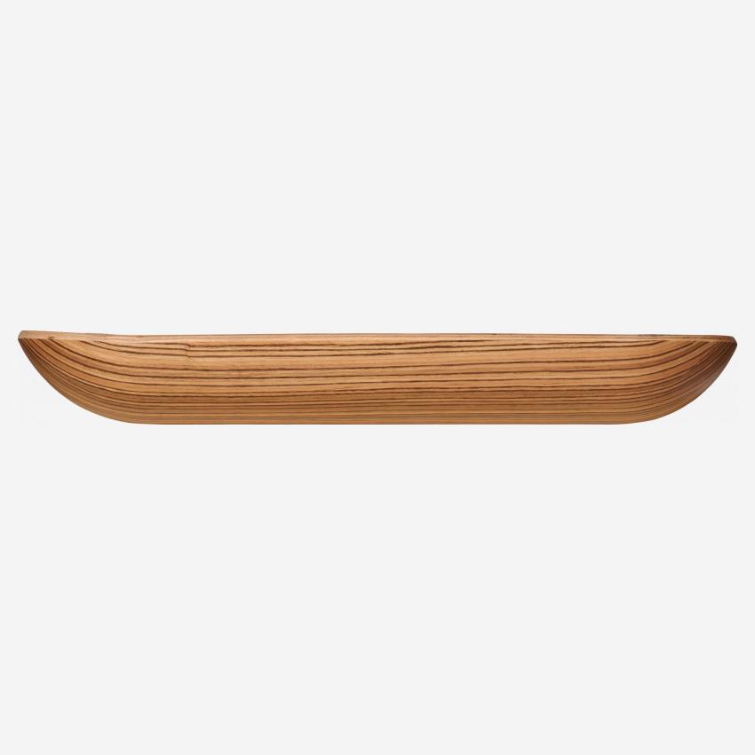 Tabuleiro de servir retangular de madeira - 40 x 31 cm - Madeira clara