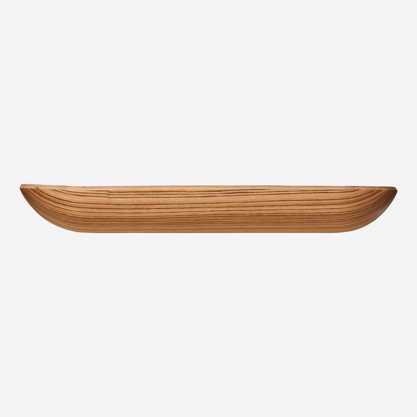 Tabuleiro de servir retangular de madeira - 40 x 31 cm - Madeira clara