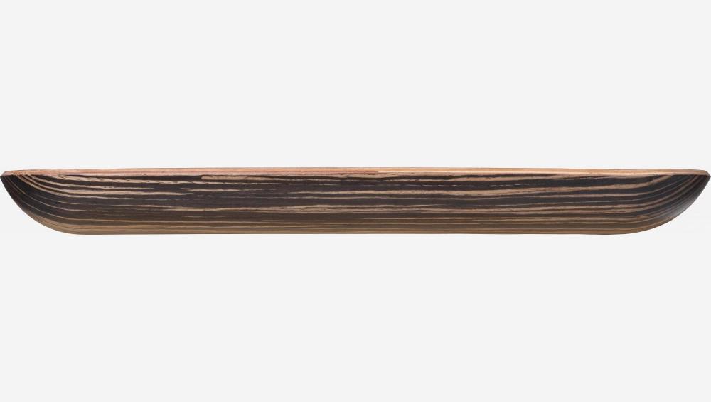 Rechteckiges Serviertablett aus Holz - 45 x 36 cm - Dunkles Holz