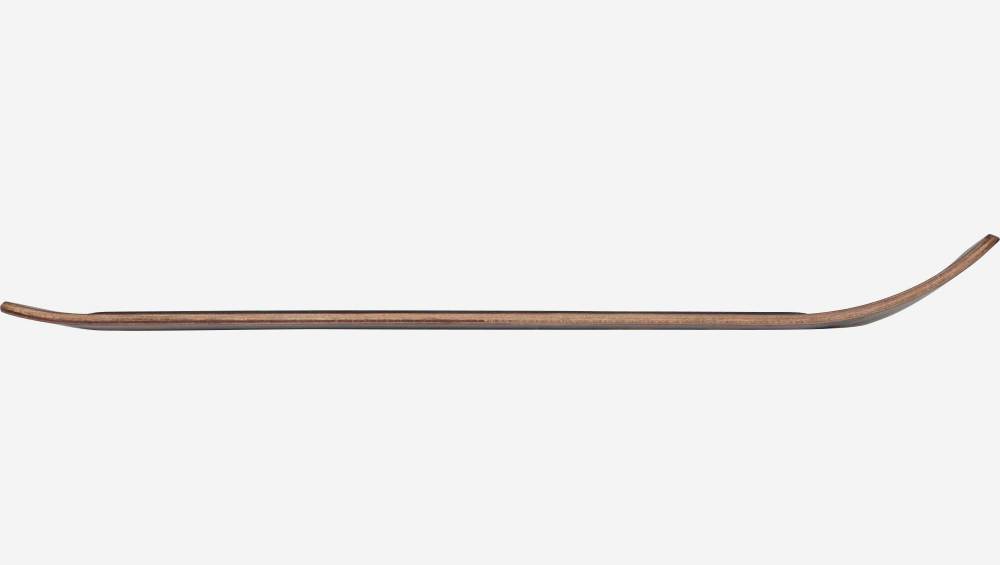 Tabuleiro de servir retangular de madeira - 30 x 18 cm - Madeira escura