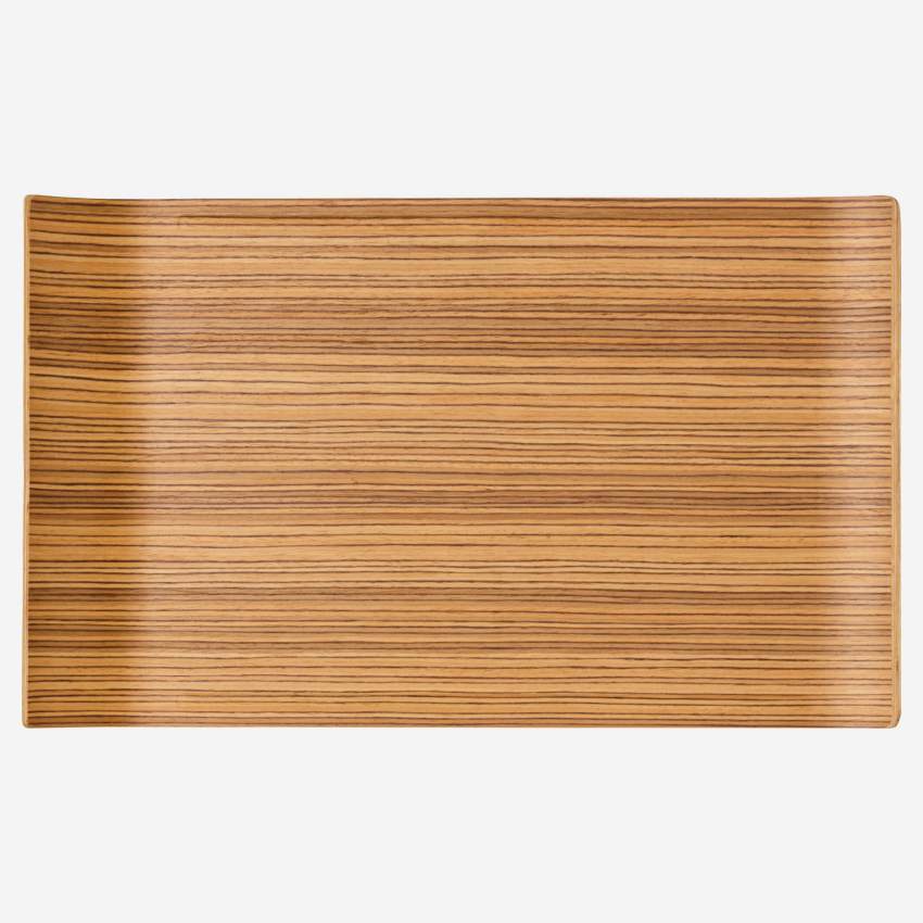 Bandeja rectangular de madera - 45 x 27 cm - Madera clara