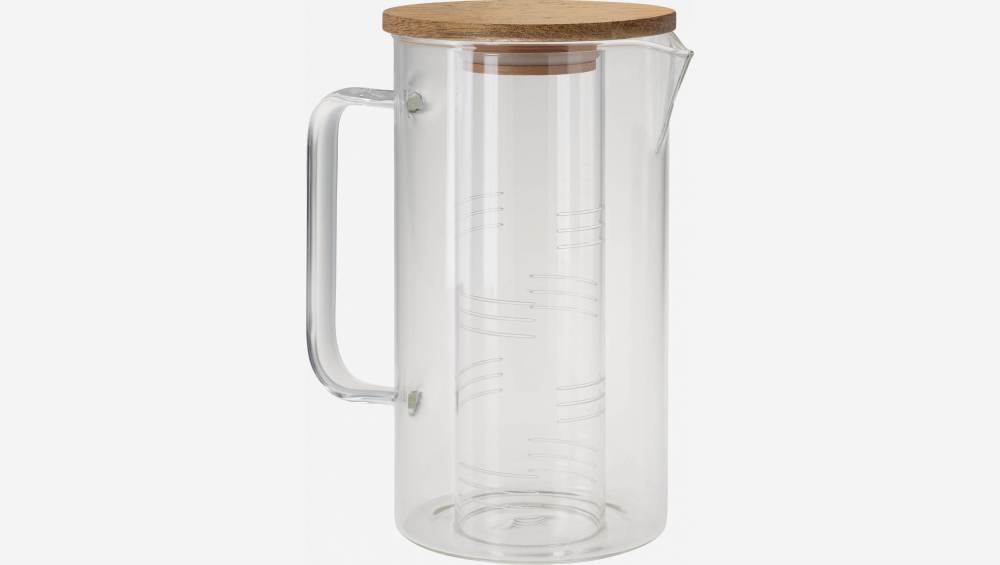 Jarro de vidro com filtro - 1,8 l- Transparente