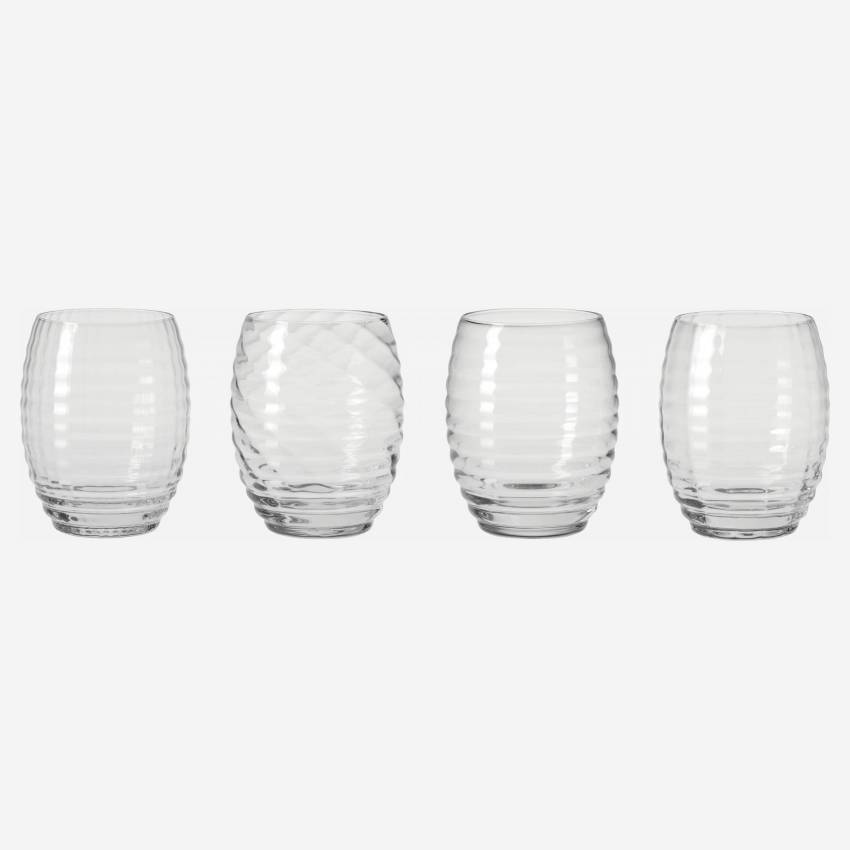 Conjunto de 4 taças de vidro - 465 ml - Transparente