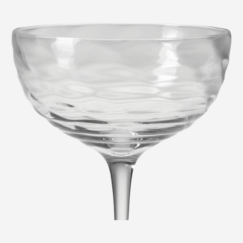 4er-Set Champagnergläser aus Glas - 370 ml - Transparent