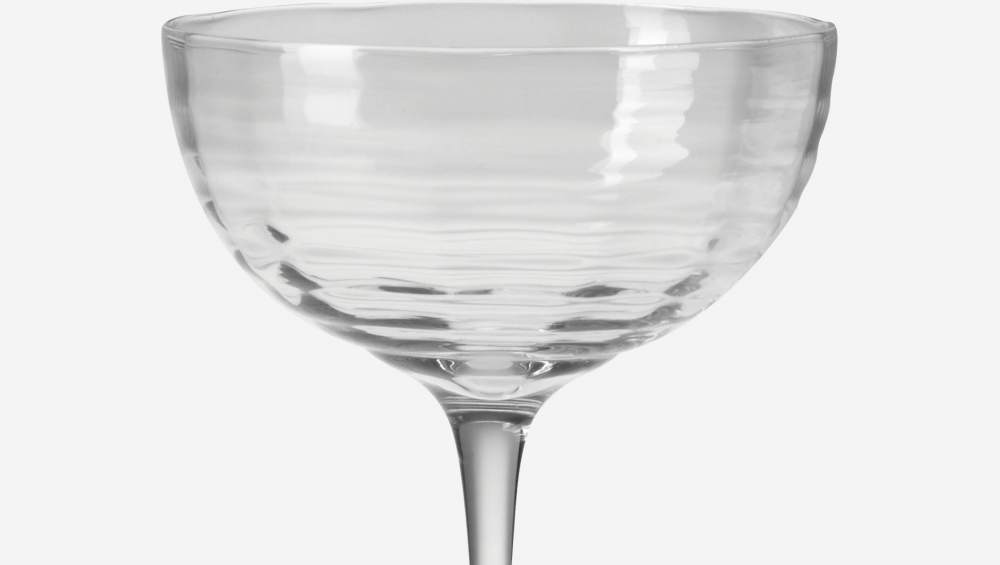 Set di 4 coppe da champagne in vetro - 370 ml - Trasparente