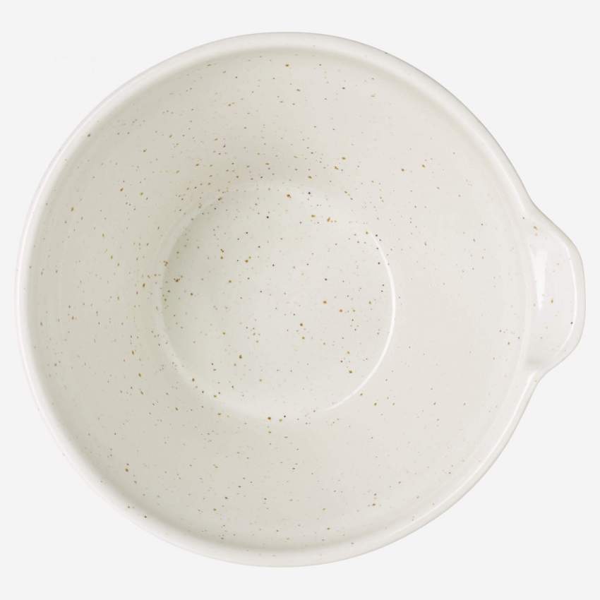 Bol à bec en grès - 18 cm - Crème