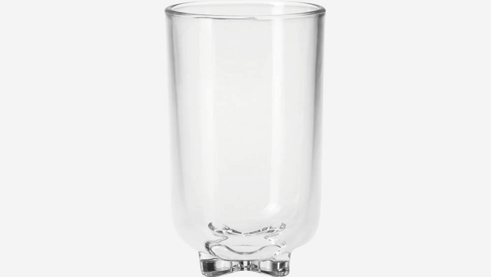 Vaso con pie X de vidrio - 350 ml - Transparente
