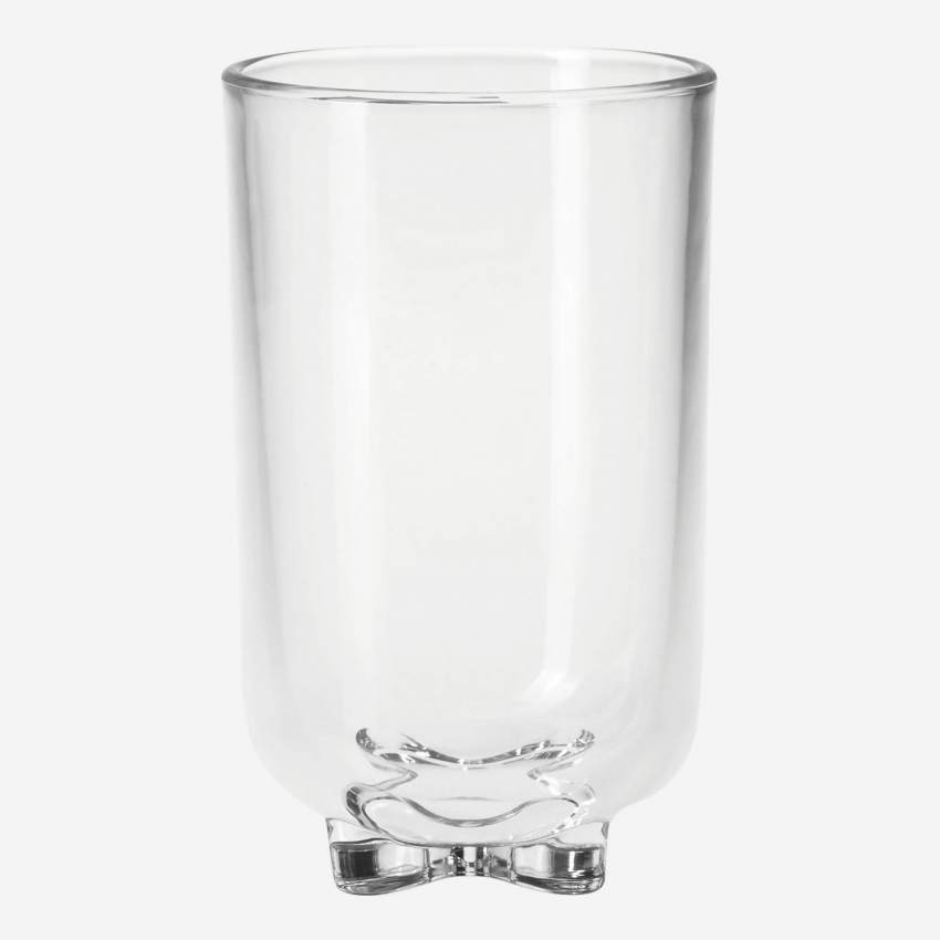 Gobelet avec pied en X en verre - 350 ml - Transparent
