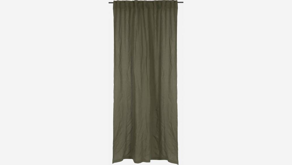 Set 2 cortinas de lino - 140 x 260 cm - Caqui