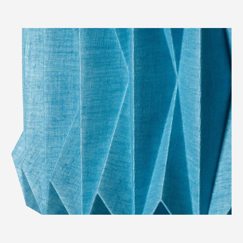 Abajur suspenso de tecido - 39 x 49 cm - Azul