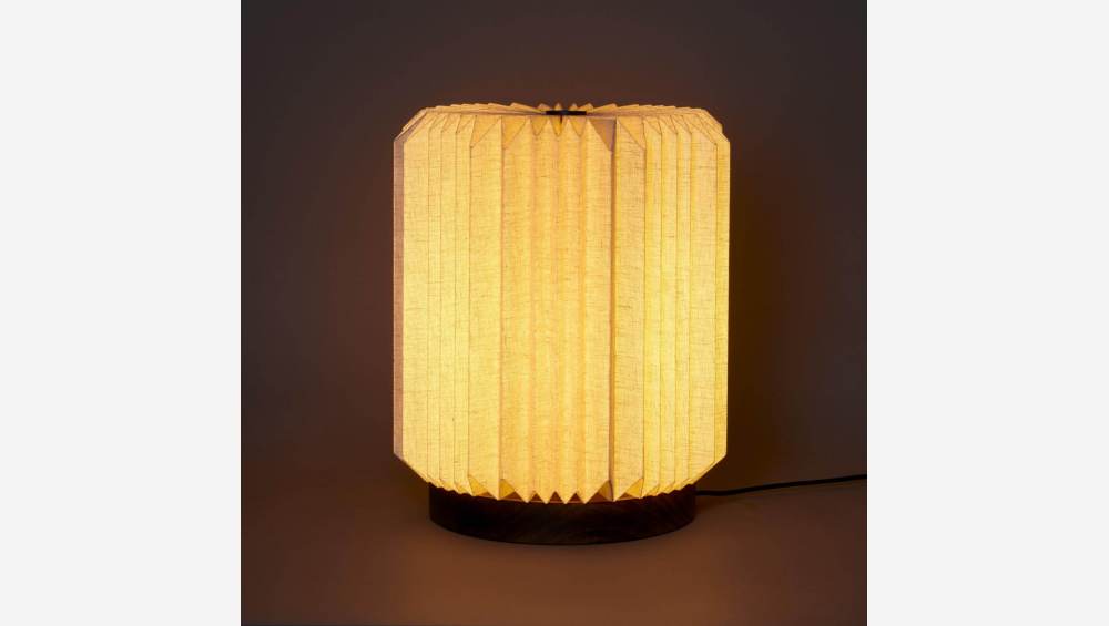 Lámpara de mesa de papel - 38 x 46 cm - Beige