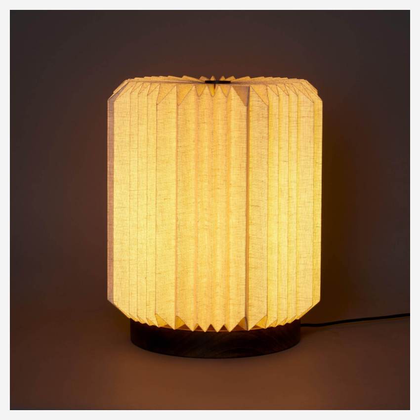 Lámpara de mesa de papel - 38 x 46 cm - Beige