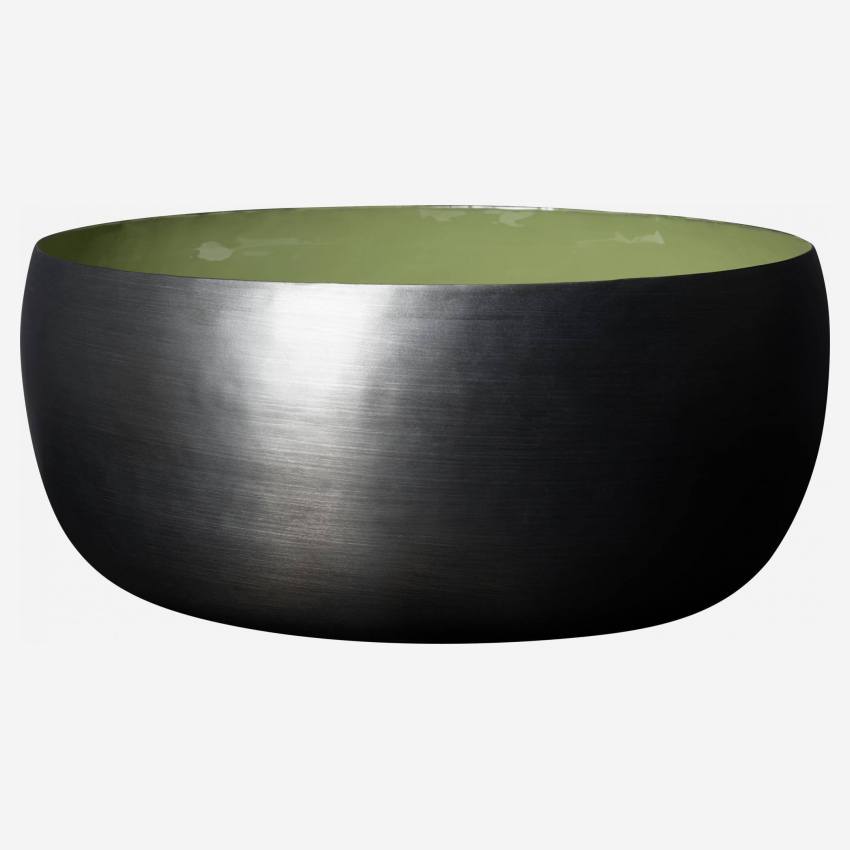 Dekorative Schale aus Metall -24 x 23 cm - Grün