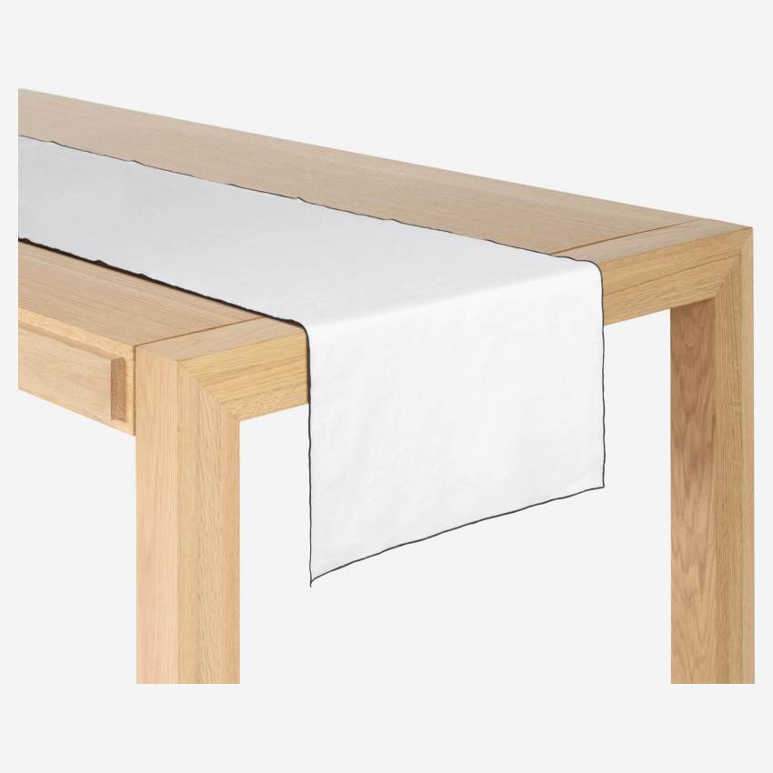 Caminhos de mesa em linho - 40 x 150 cm - Branco