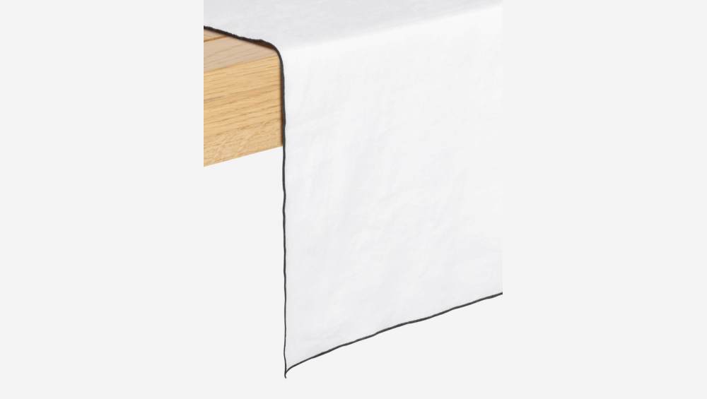 Tafelloper van linnen - 40 x 150 cm - Wit