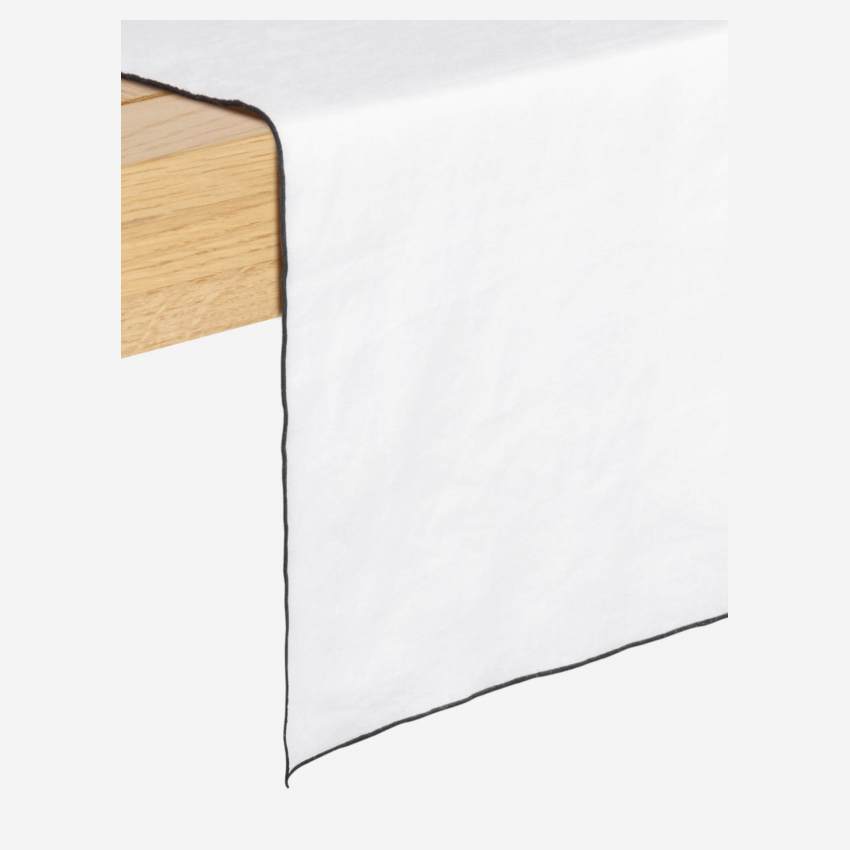 Tafelloper van linnen - 40 x 150 cm - Wit