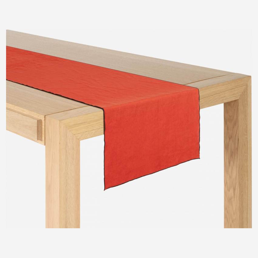 Tischläufer aus Leinen - 40 x 150 cm - Terrakotta