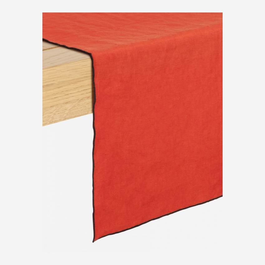 Tischläufer aus Leinen - 40 x 150 cm - Terrakotta