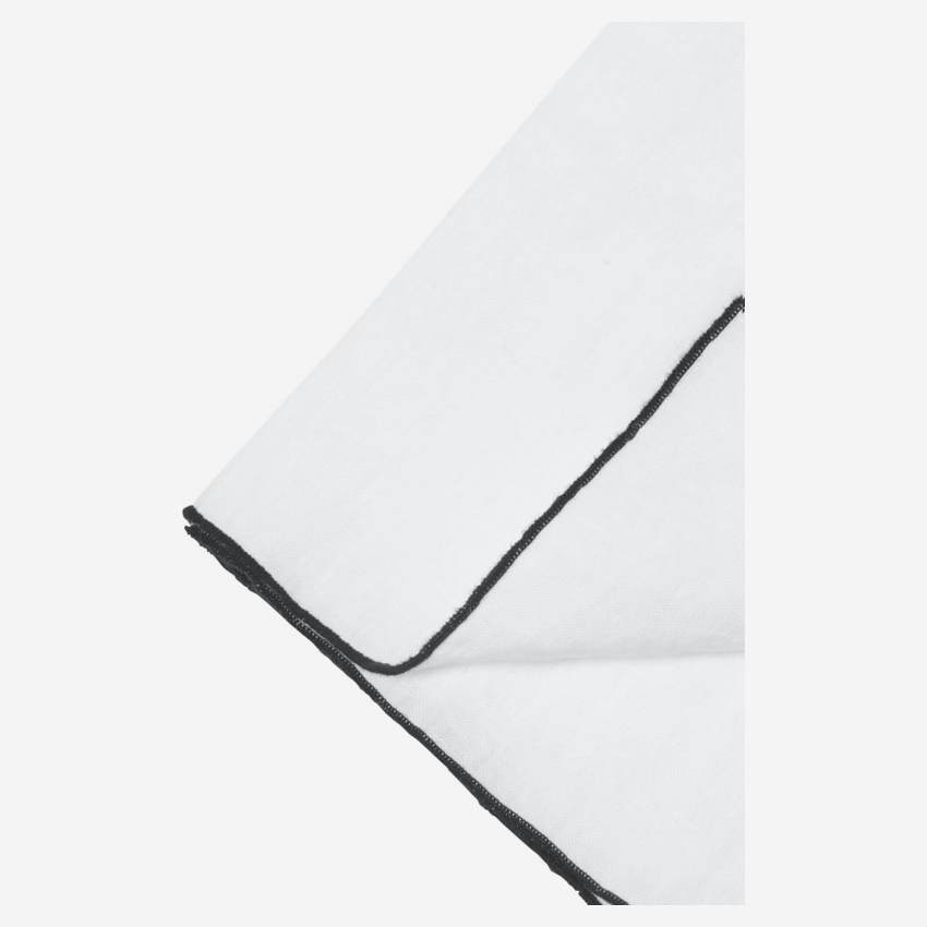 Lot de 2 serviettes de table en lin - 45 x 45 cm - Blanc