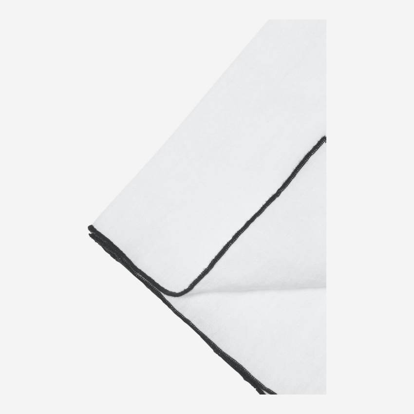 2er-Set Servietten aus Leinen - 45 x 45 cm - Weiß
