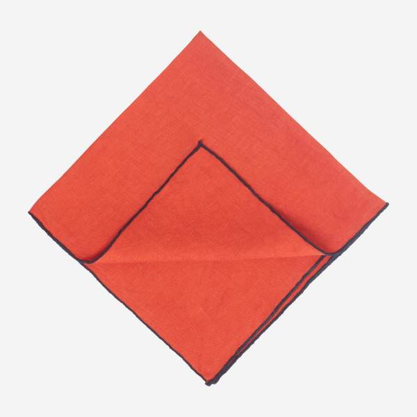Set 2 servilletas de lino - 45 x 45 cm -Terracota