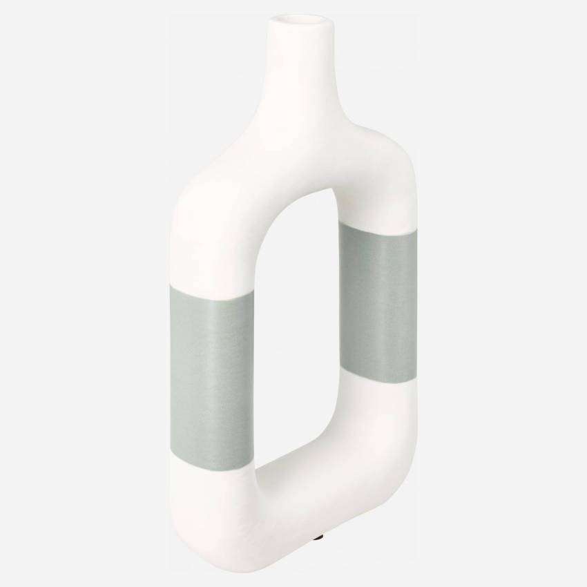 Vaso in ceramica - 36 cm - Bianco sporco