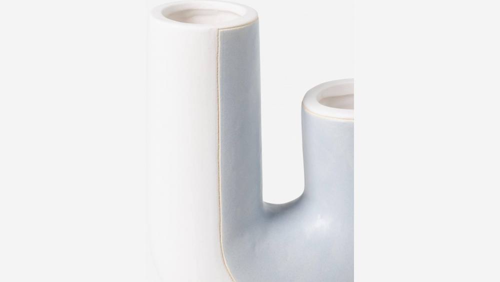 Vase aus Fayence - Cremeweiß