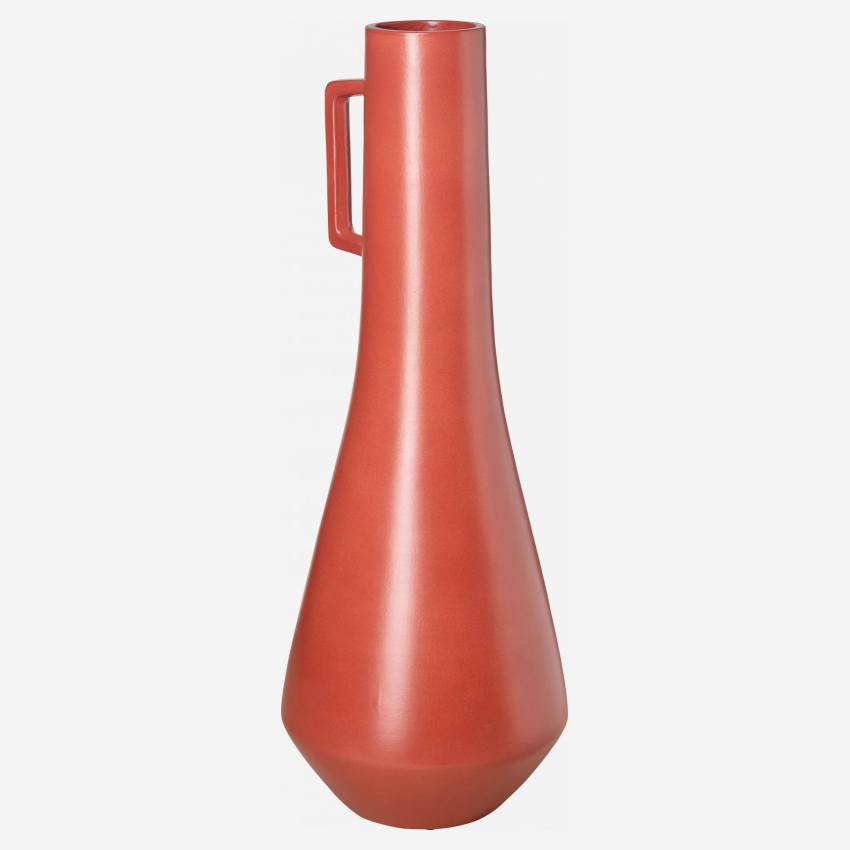 Vase aus Fayence - Rot