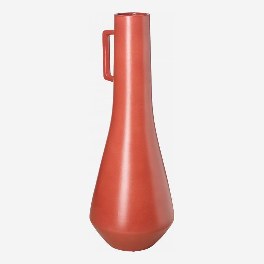 Vase aus Fayence - Rot