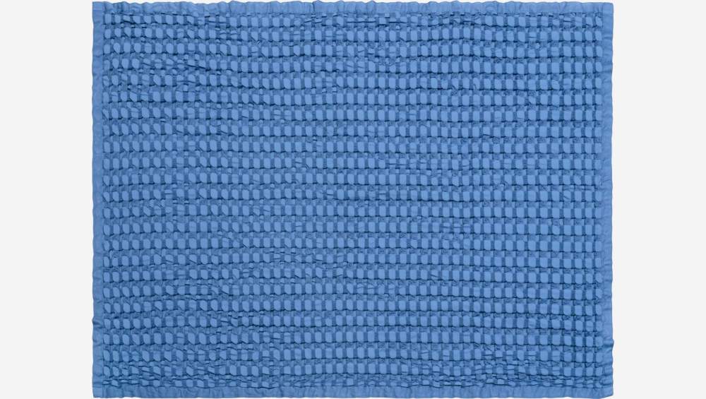 Plaid van katoen - 130 x 170 cm - Blauw