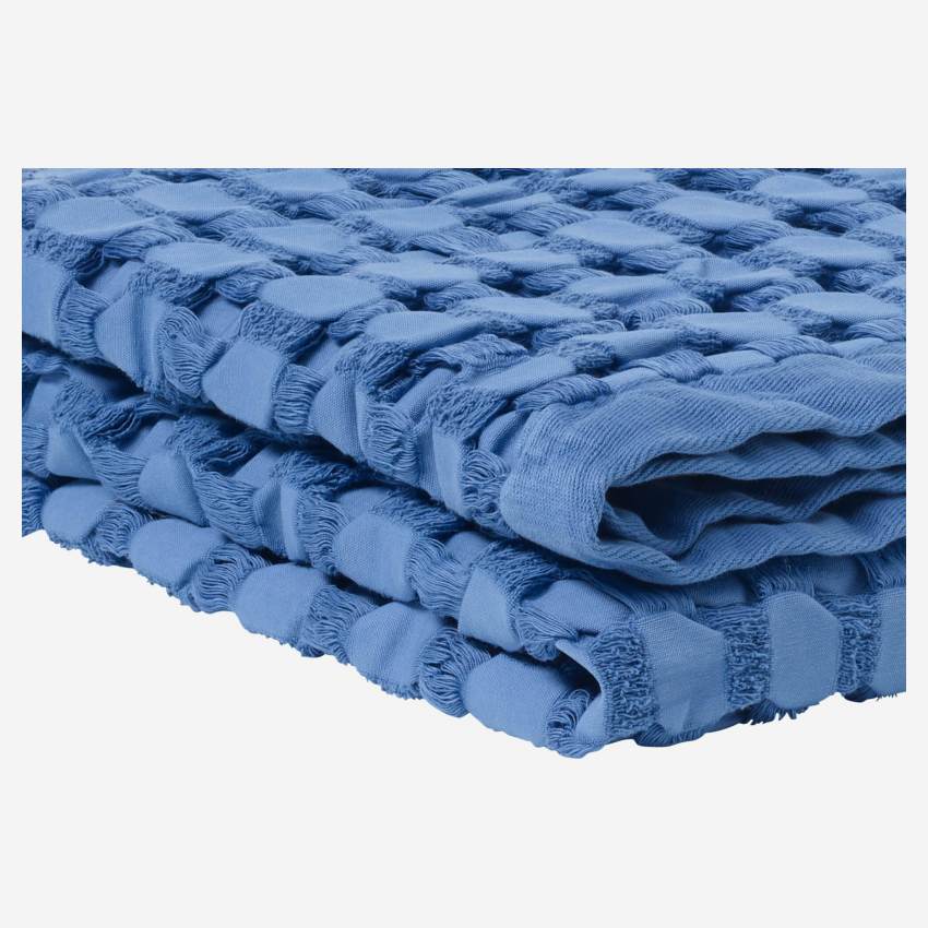 Plaid in cotone - 130 x 170 cm - Blu