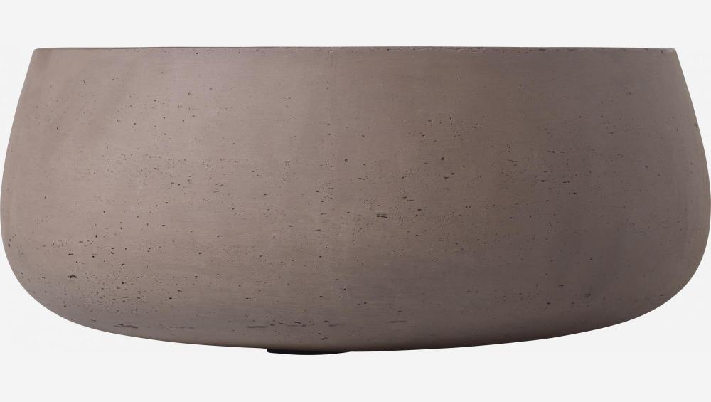 Vaso decorativo in cemento - 35 cm - Marrone