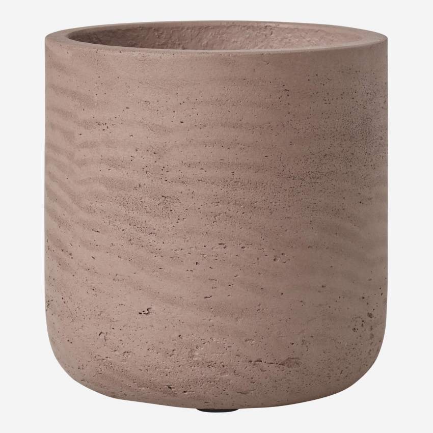 Vaso de cimento - 12x11,5 cm - Taupe
