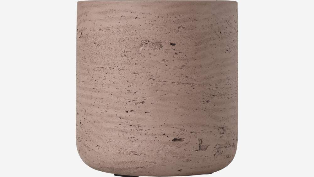 Macetero de cemento - 15 x 14,5 cm - Topo