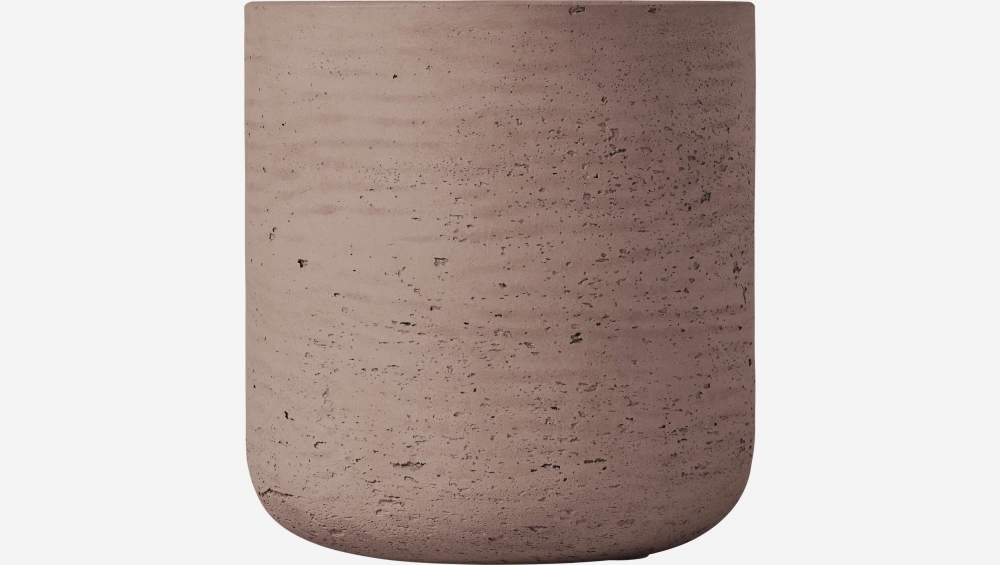 Macetero de cemento - 18 x 17,5 cm - Topo