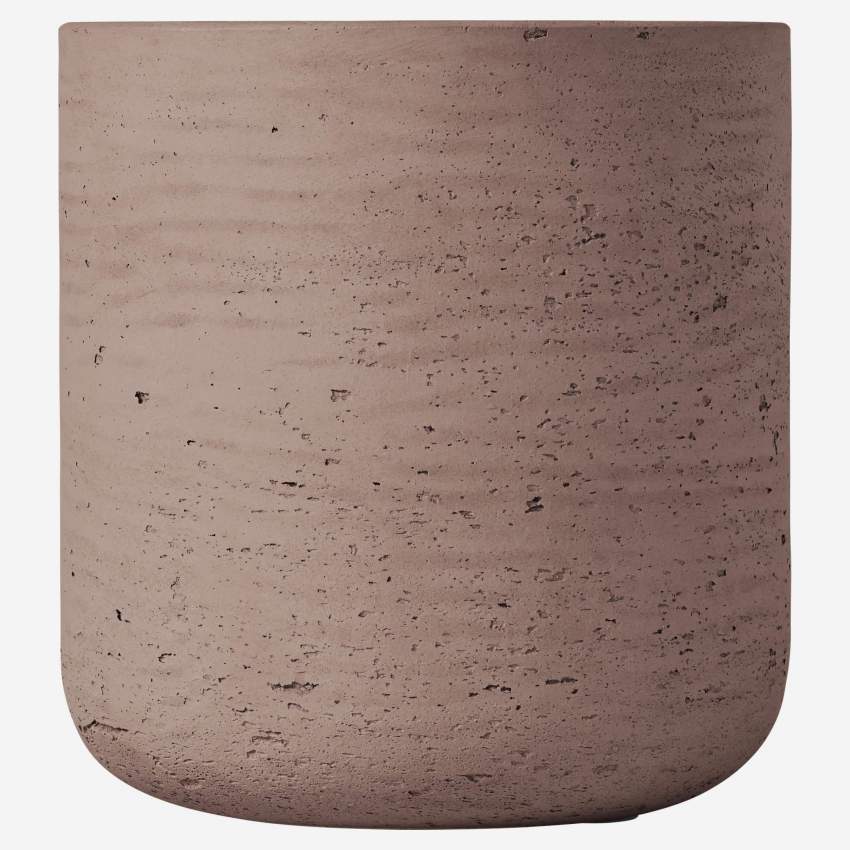 Vaso de cimento - 18x17,5 cm - Taupe