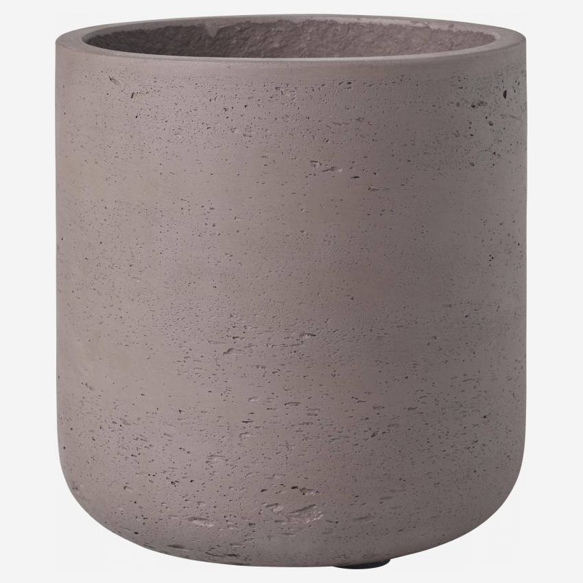 Vaso in cemento - 18 x 17.5 cm - Marrone