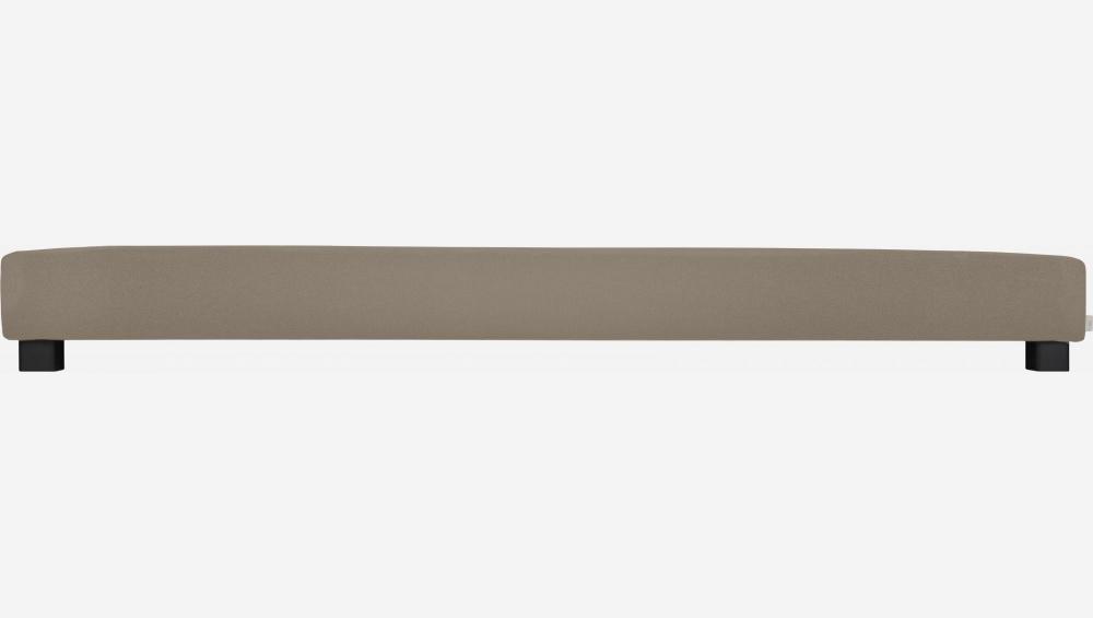 Bettgestell mit Lattenrost aus Stoff - 160 x 200 cm - Graubraun