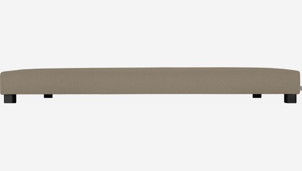 Bettgestell mit Lattenrost aus Stoff - 90 x 200 cm - Graubraun