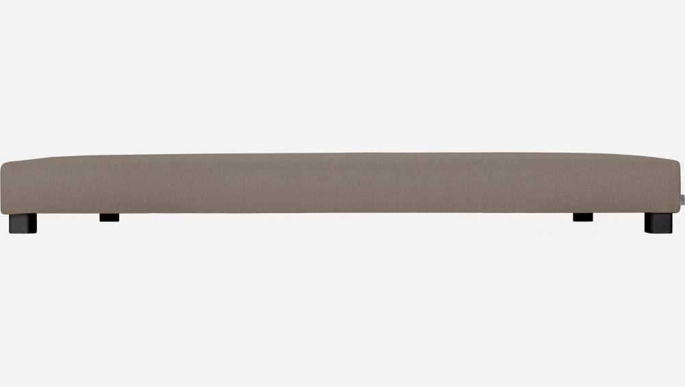 Bettgestell mit Lattenrost aus Stoff - 2 x 80 x 200 cm - Graubraun